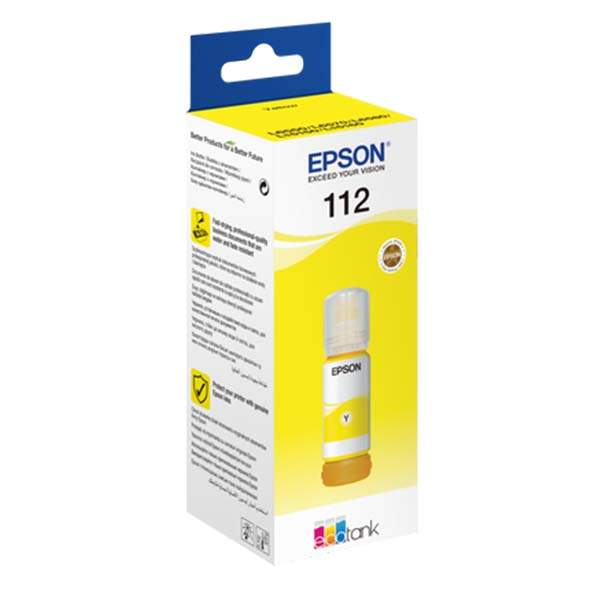 Epson 112 EcoTank Pigment Ink Bottle - Yellow - Image 2