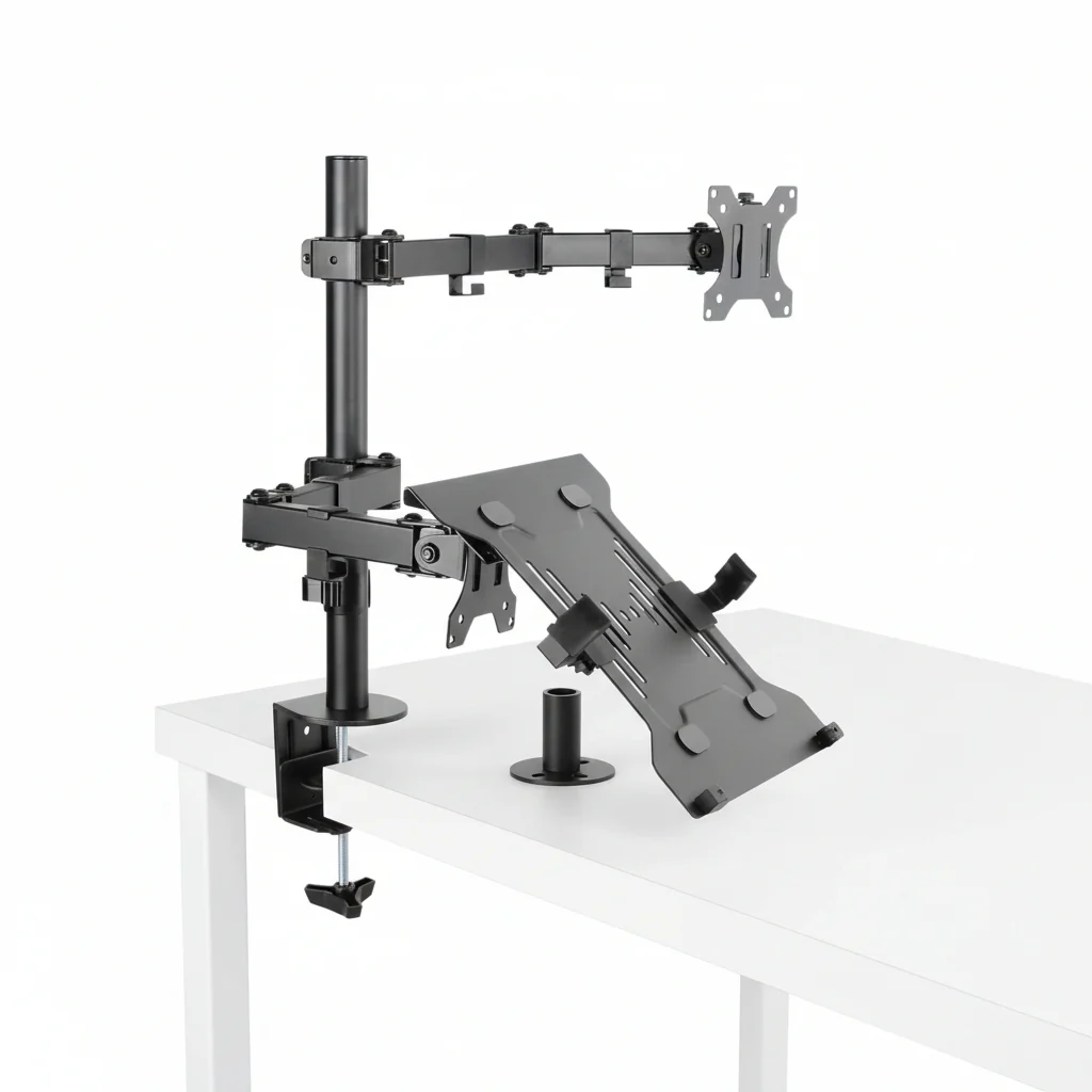 Equip Articulating Dual Arm Monitor Desk Mount Bracket for 13-32 inch Screens - Image 2