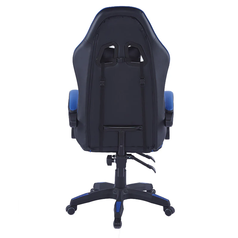 Ergonomic PU Leather Gaming Chair with Head & Lumbar Support – Blue - Image 5