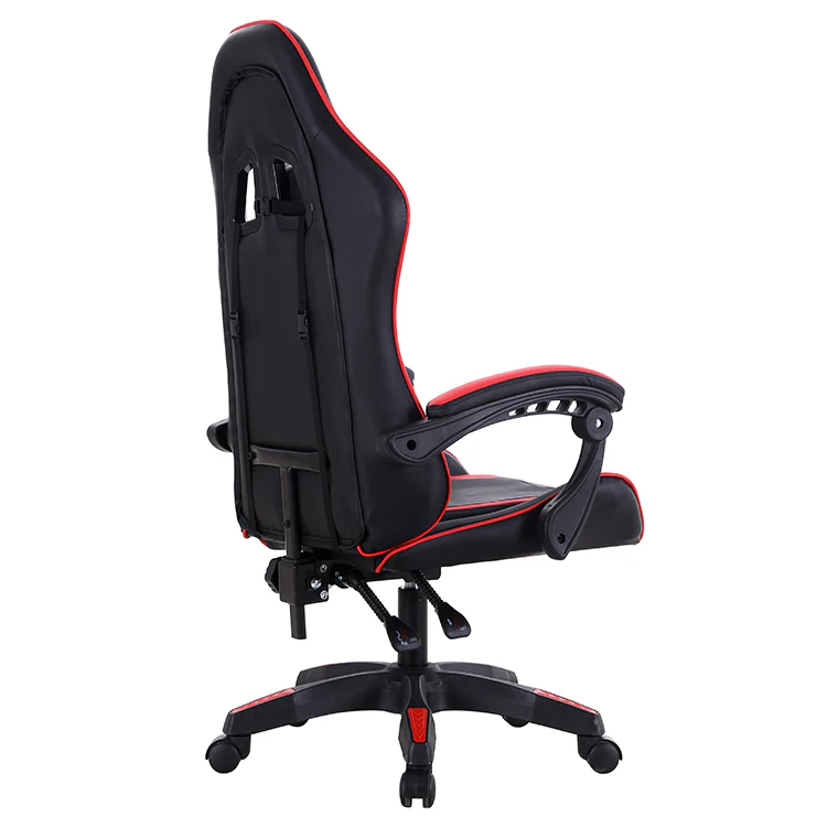 Ergonomic PU Leather Gaming Chair with Head & Lumbar Support – Red - Image 3