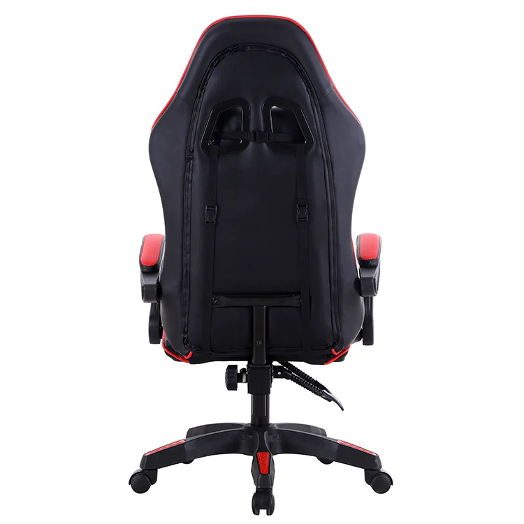 Ergonomic PU Leather Gaming Chair with Head & Lumbar Support – Red - Image 4