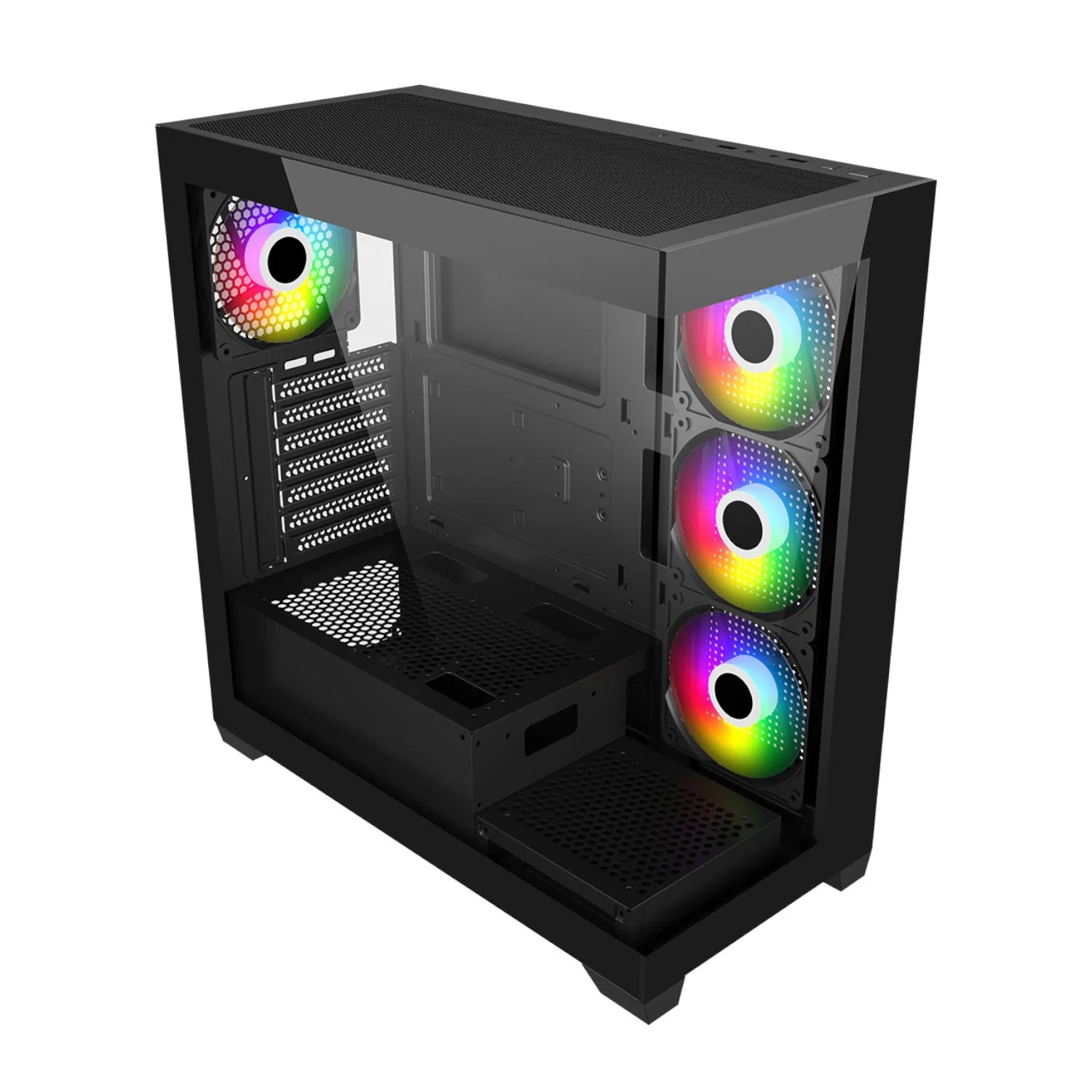 FSP M340 ARGB ATX Gaming Chassis - Black - Image 2