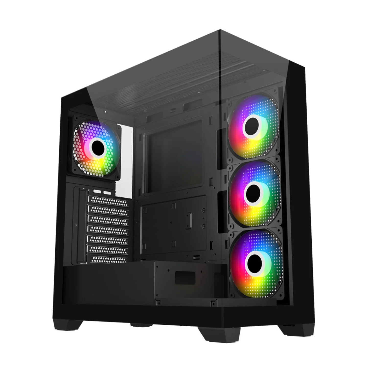 FSP M340 ARGB ATX Gaming Chassis - Black - Image 3