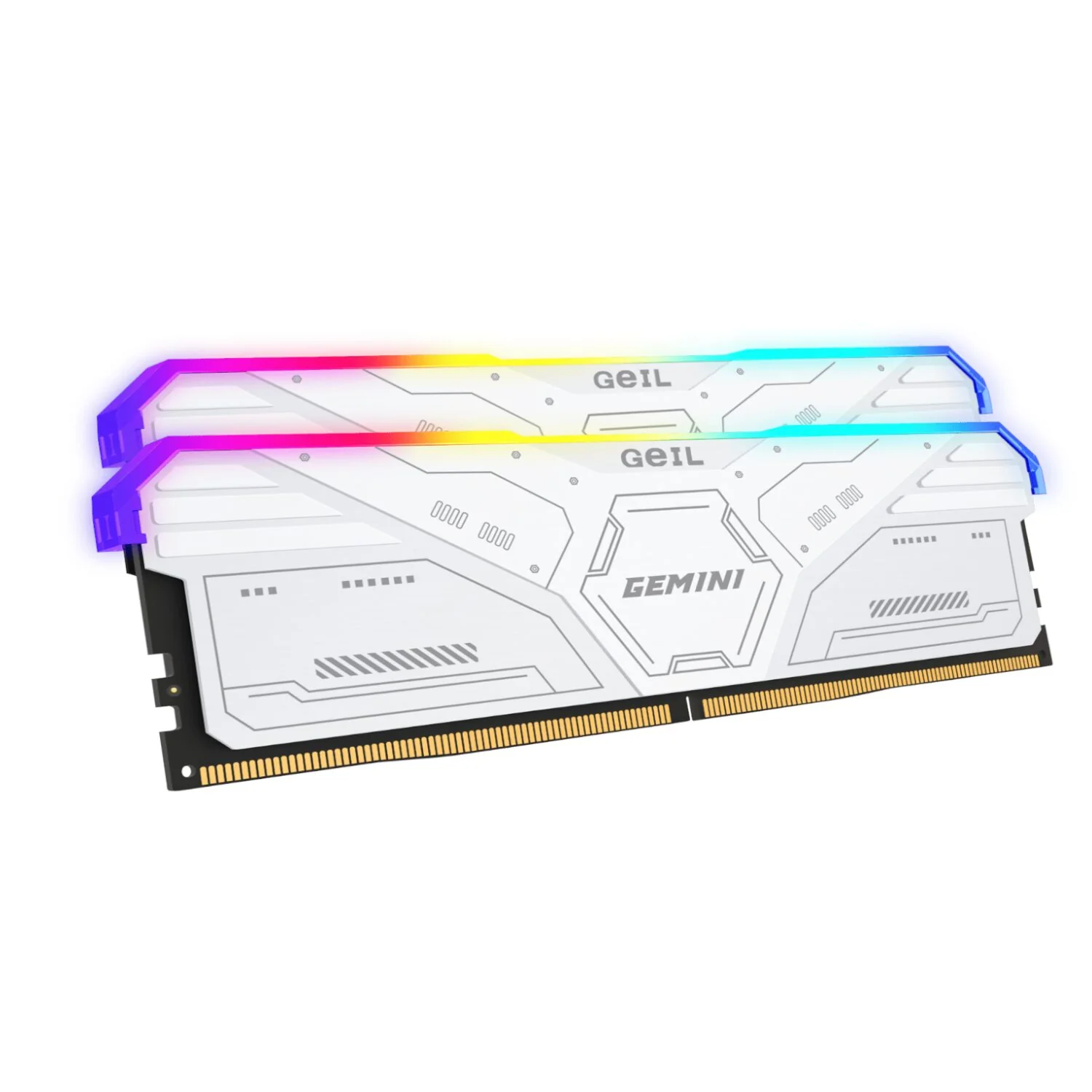 GeiL Gemini RGB 32GB KIT(2X16GB) 6000MHz DDR5 Desktop Gaming Memory - White - Image 4