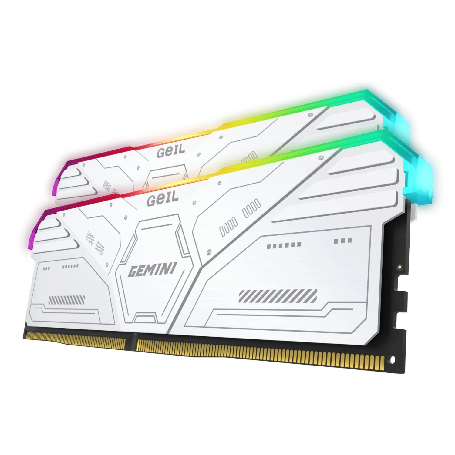 Geil Gemini RGB 64GB KIT(2X32GB) 6000MHz DDR5 Desktop Gaming Memory - White - Image 2