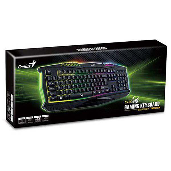 GENIUS KEYBOARD, USB SCORPION K220 BLACK - Image 2