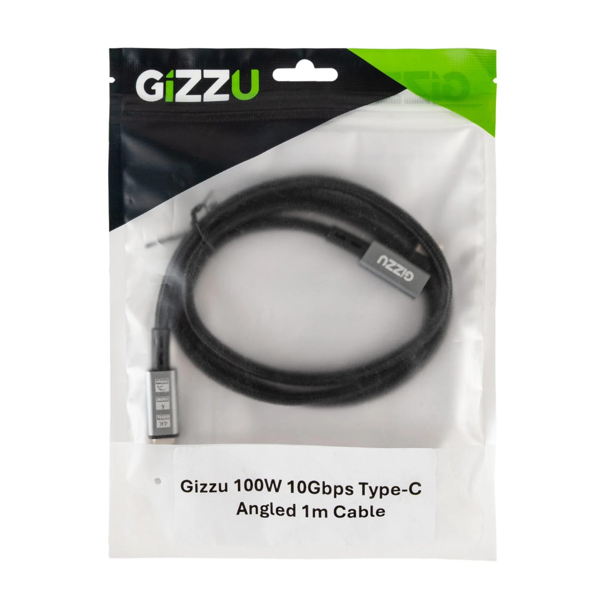 Gizzu 100W 10Gbps Type-C Angled 1m Cable - Image 2