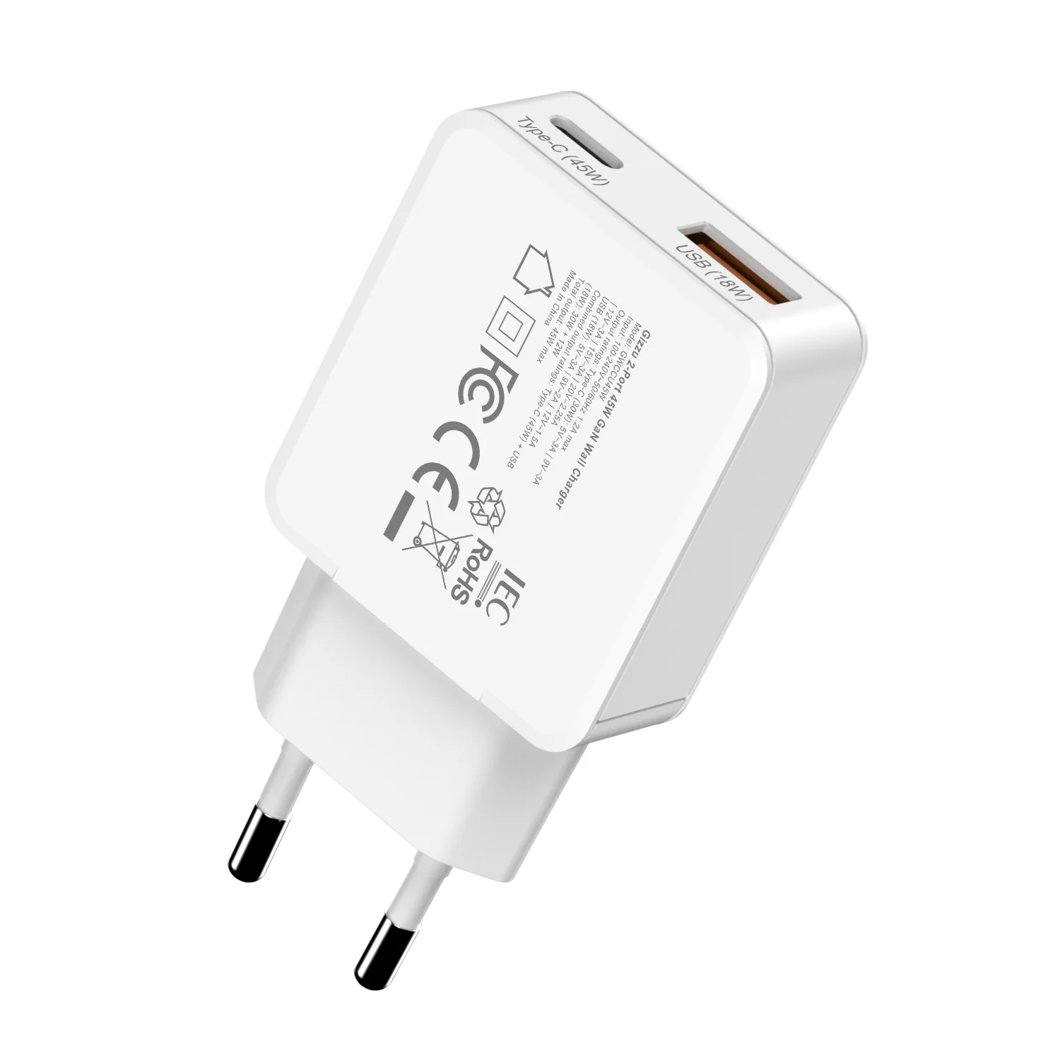 Gizzu 2-Port 45W GaN Wall Charger - Image 3