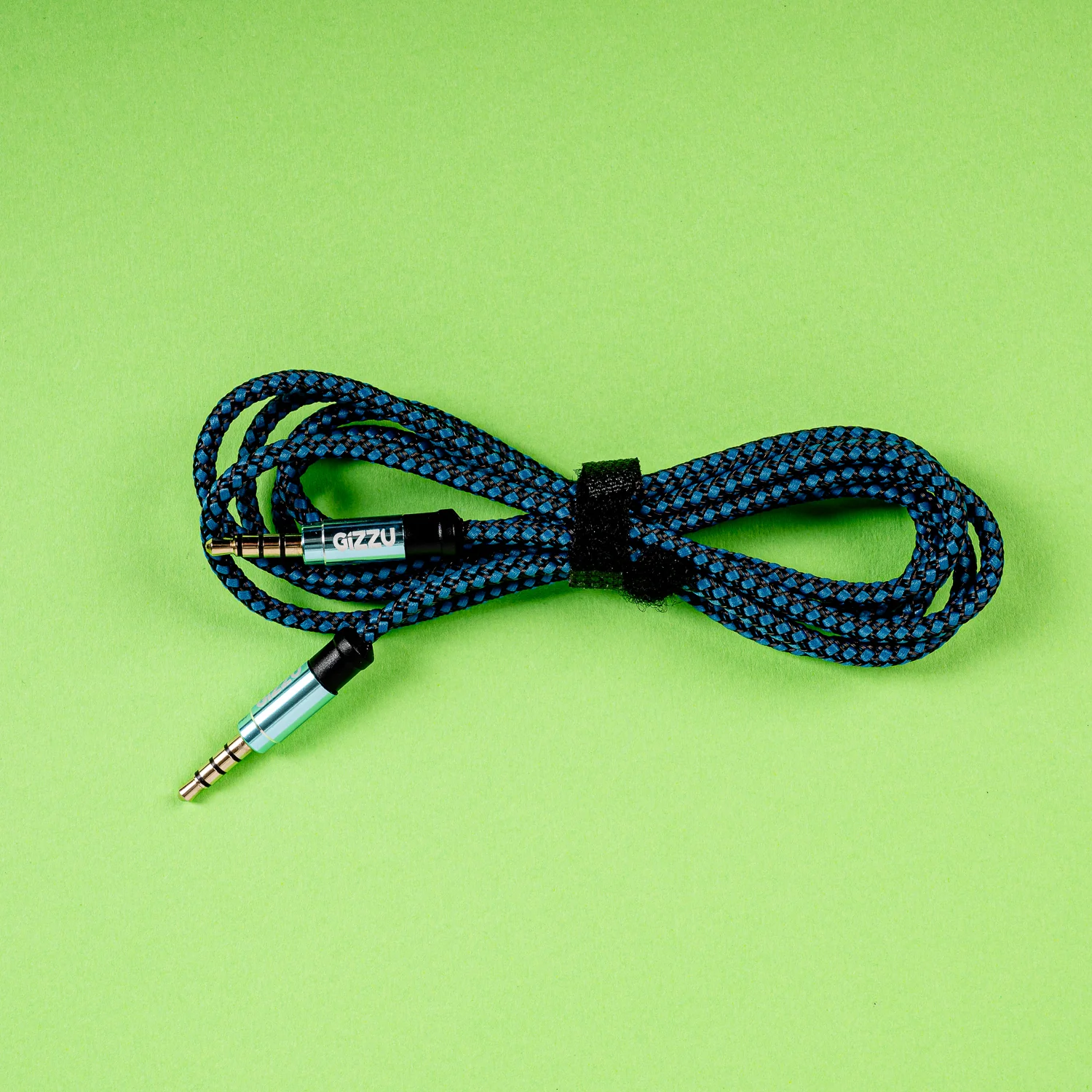 Gizzu 3.5mm AUX Cable 1.5m - Black/Blue - Image 4