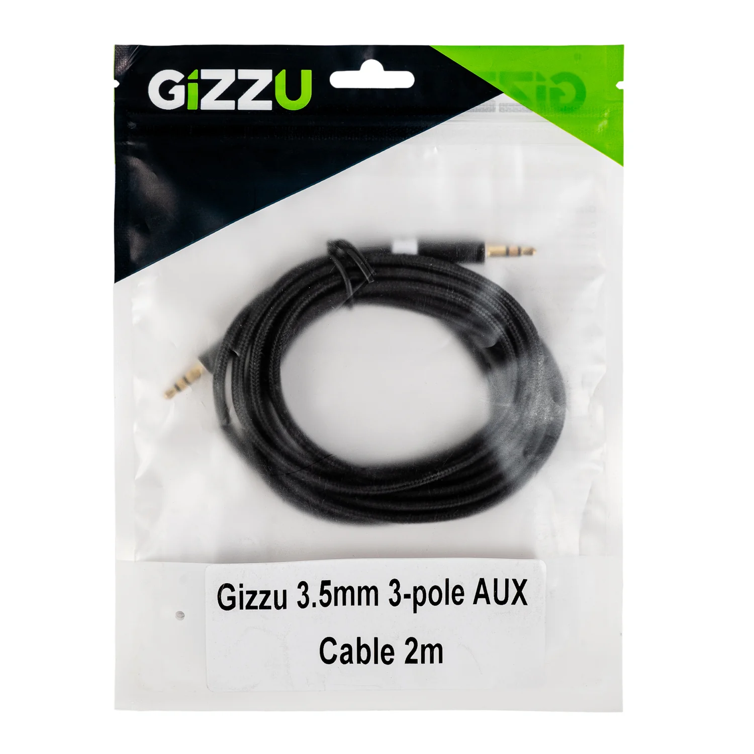 Gizzu 3.5mm AUX Cable 2m - Black - Image 3