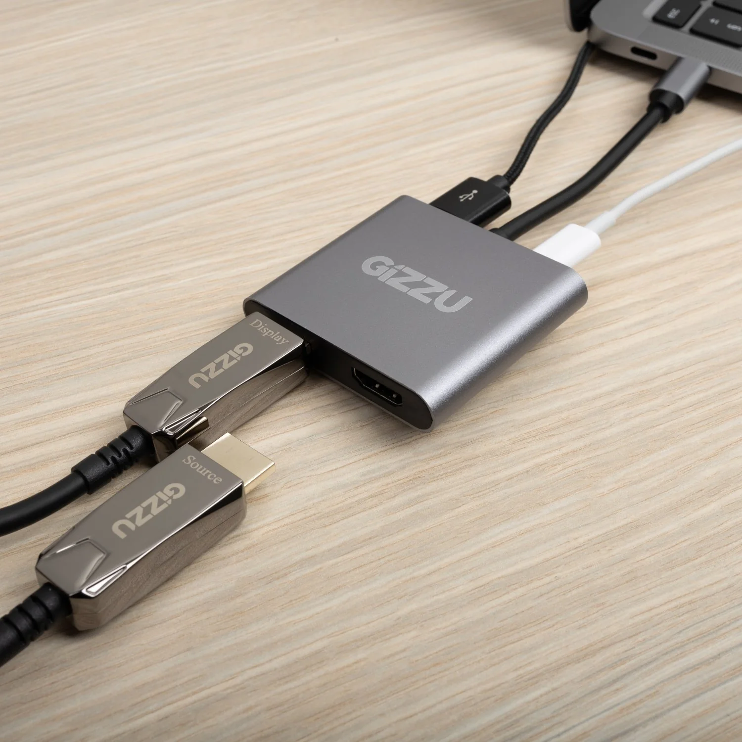 Gizzu 4-in-1 Type-C to Dual HDMI Hub - Image 5
