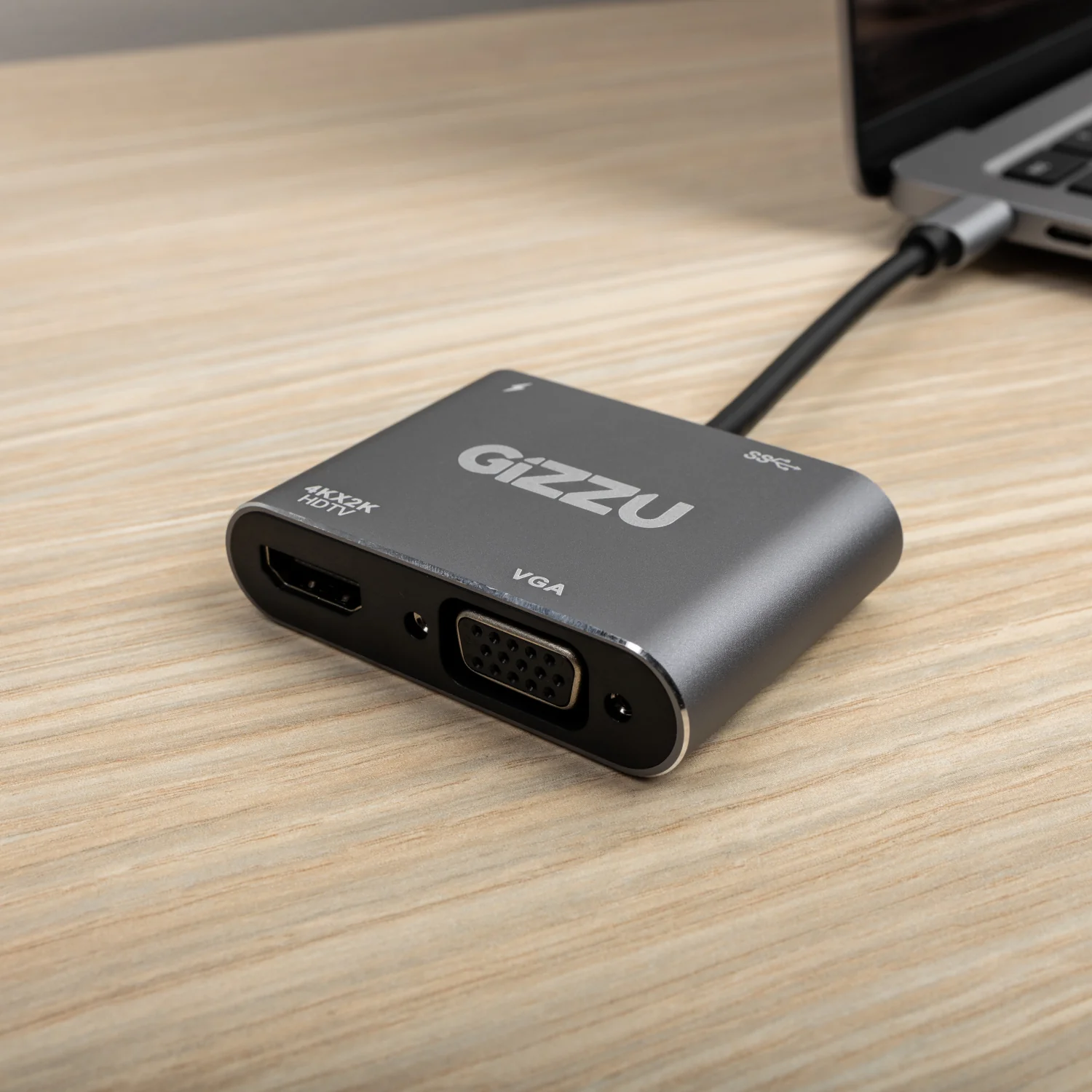 Gizzu 4-in-1 Type-C to HDMI/VGA/USB3.0 Hub - Image 4