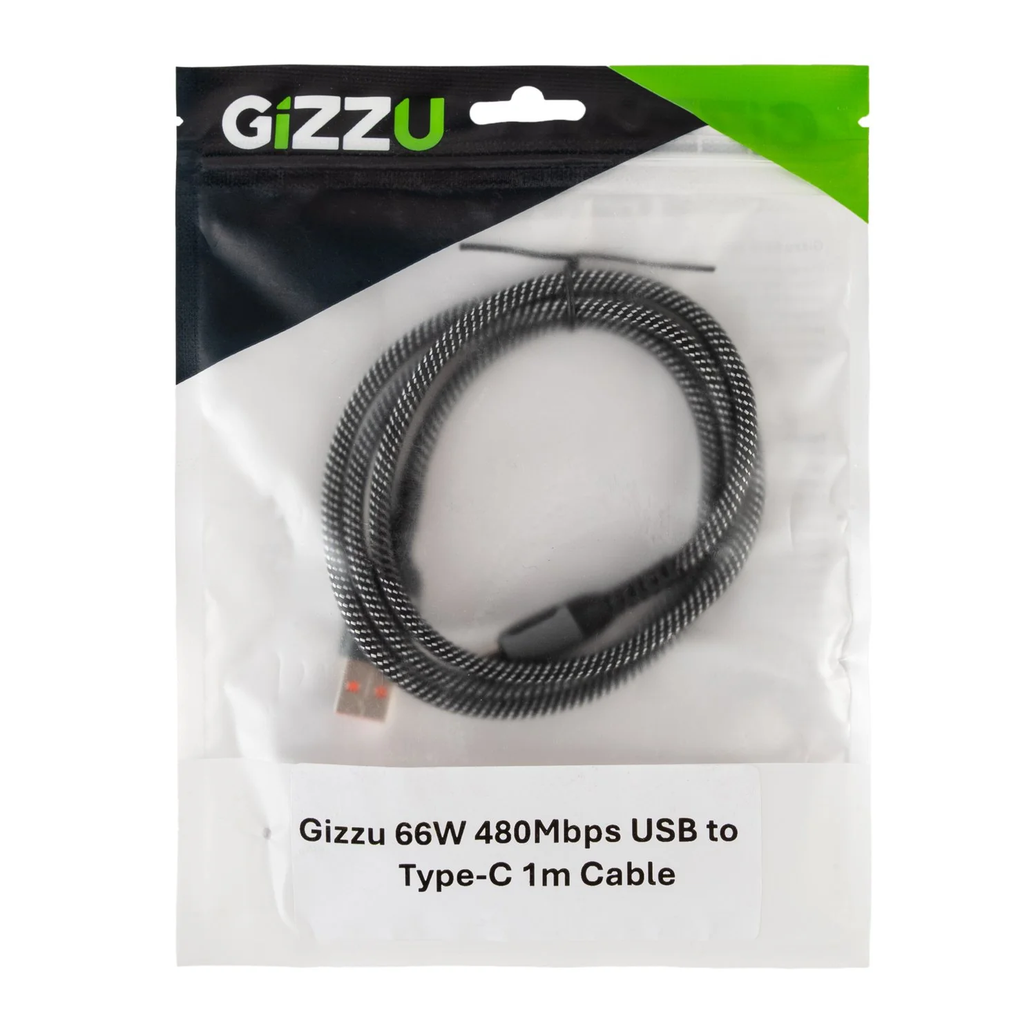 GIZZU 66W 480Mbps USB to Type-C 2m Cable - Image 3