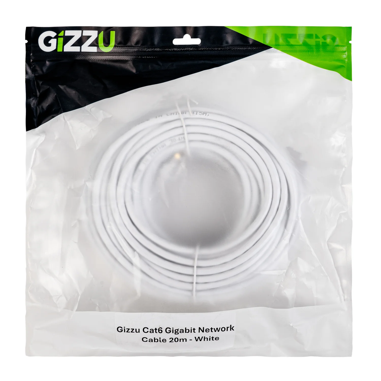 Gizzu Cat6 UTP Fly Lead Ethernet Network Cable 20m – White - Image 3