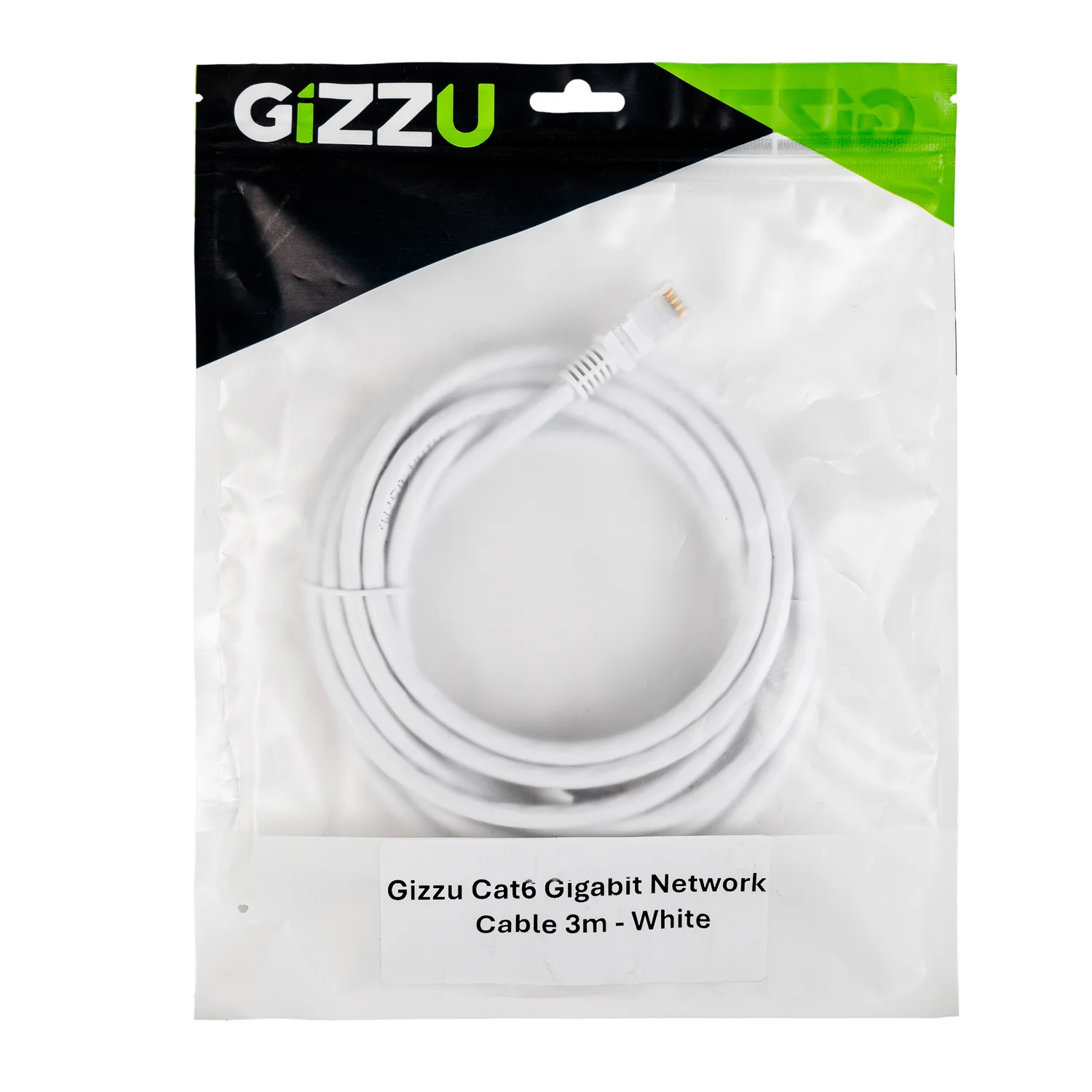 Gizzu Cat6 UTP Fly Lead Ethernet Network Cable 3m – White - Image 3