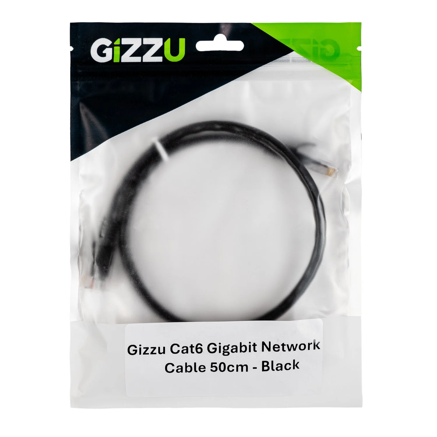 Gizzu Cat6 UTP Fly Lead Ethernet Network Cable 50cm – Black - Image 3