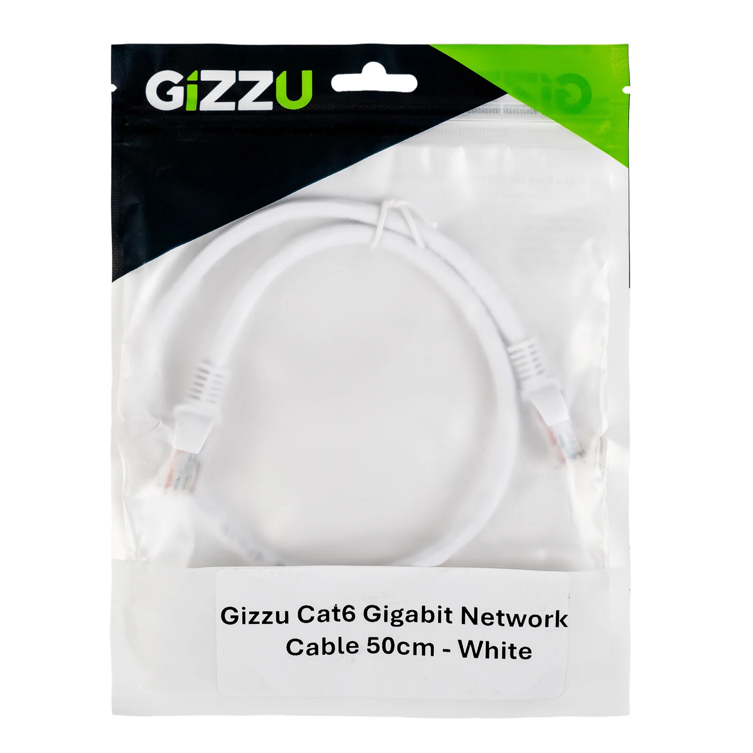 Gizzu Cat6 UTP Fly Lead Ethernet Network Cable 50cm – White - Image 3