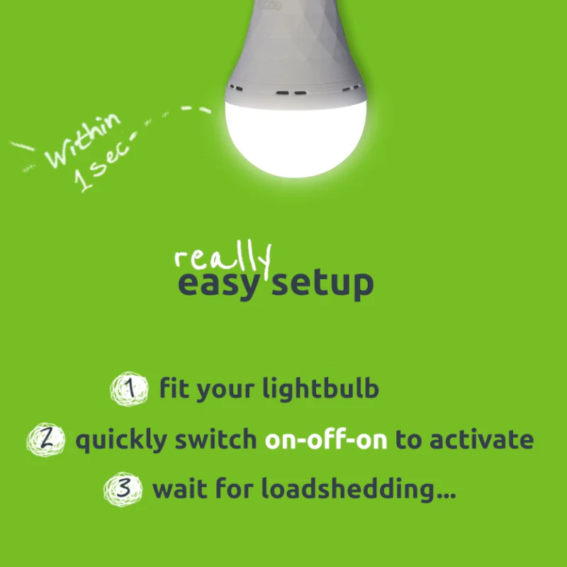 Gizzu Everglow Rechargeable Warm White Emergency Downlight Bulb - Image 4