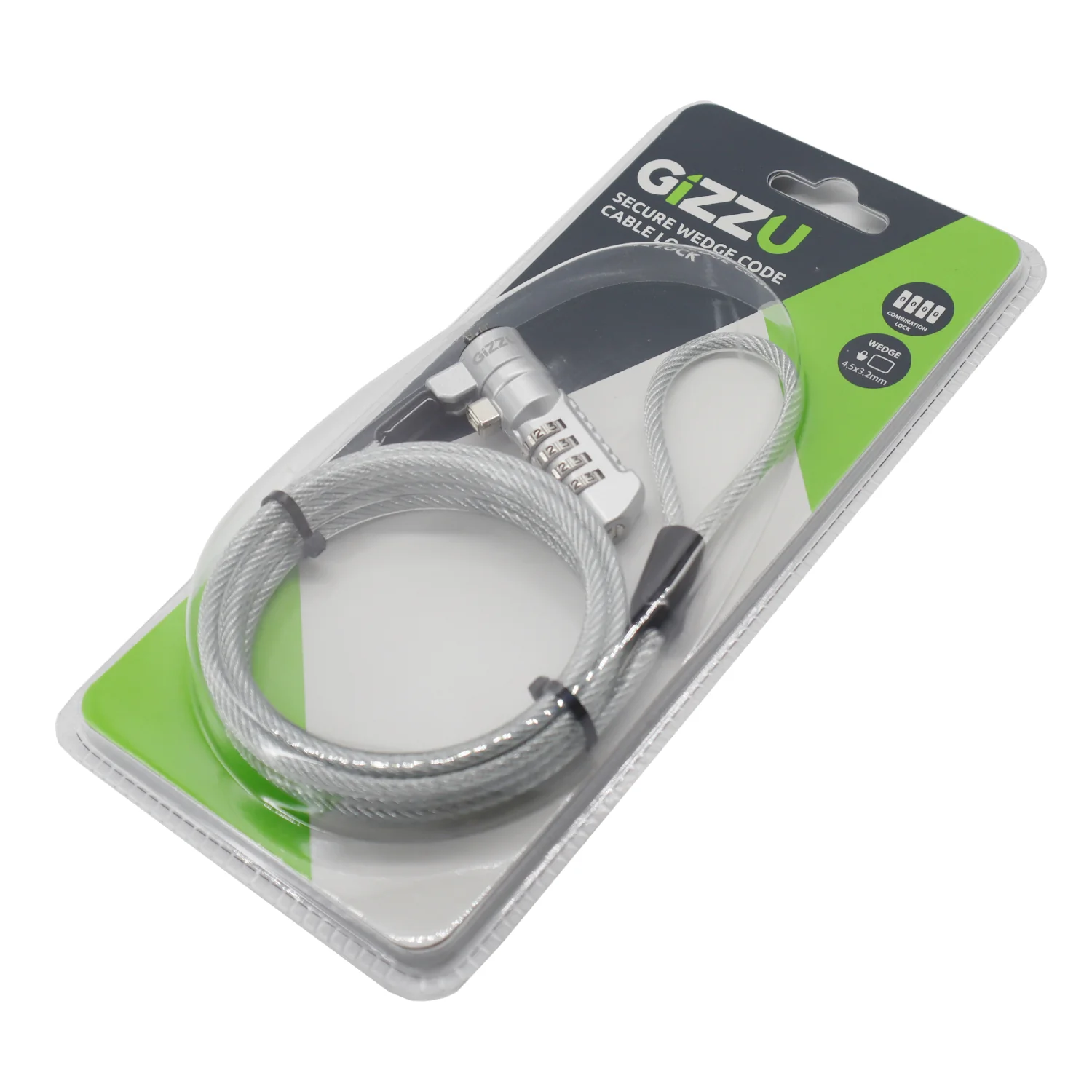 Gizzu Secure Wedge Code Cable Lock 1.8m - Image 3