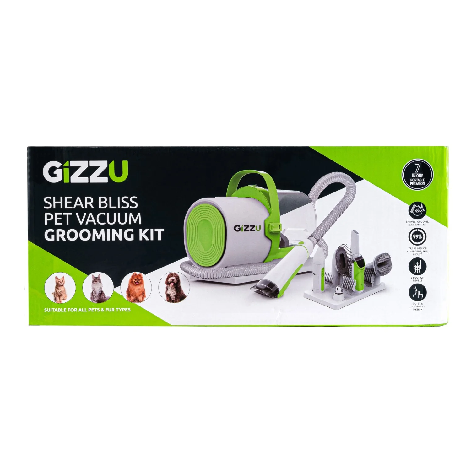 Gizzu Shear Bliss Pet Vacuum Grooming Kit - Image 5