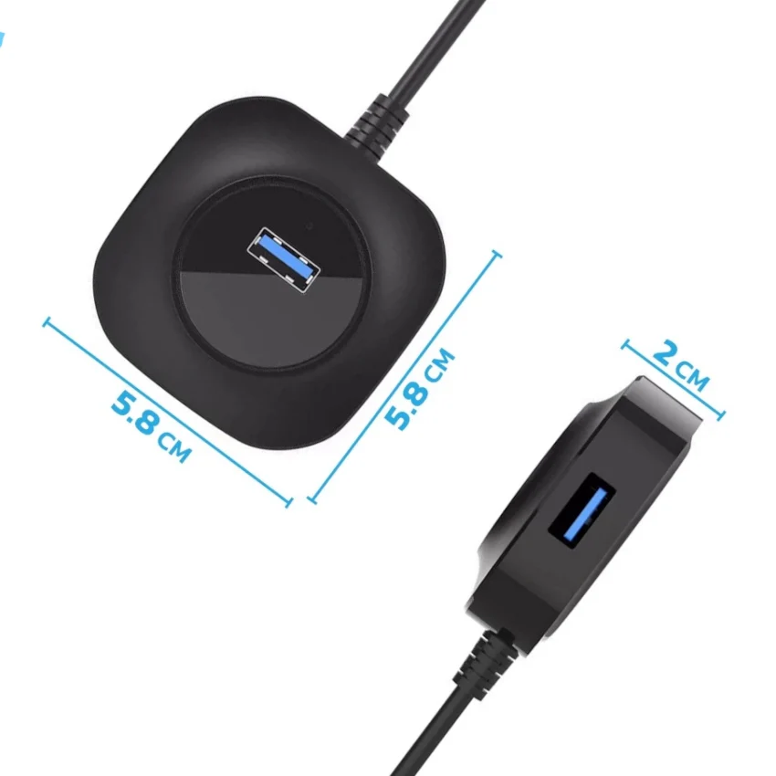 GLINK GL-U02 USB 3.0 4-Port Hub with 1.2m Cable – High-Speed 5Gbps USB for PC & Mac - Image 2