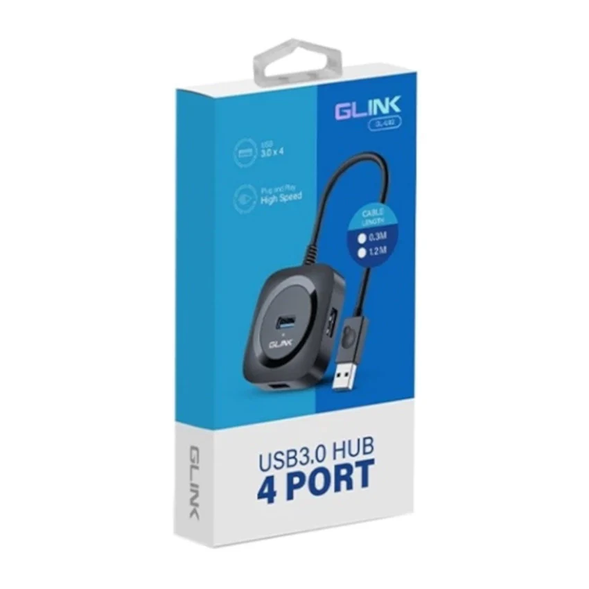 GLINK GL-U02 USB 3.0 4-Port Hub with 1.2m Cable – High-Speed 5Gbps USB for PC & Mac - Image 4