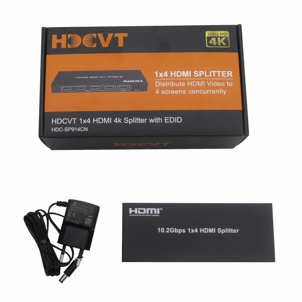 HDCVT 1x4 HDMI 1.4 Splitter 4K with EDID Management - Image 5