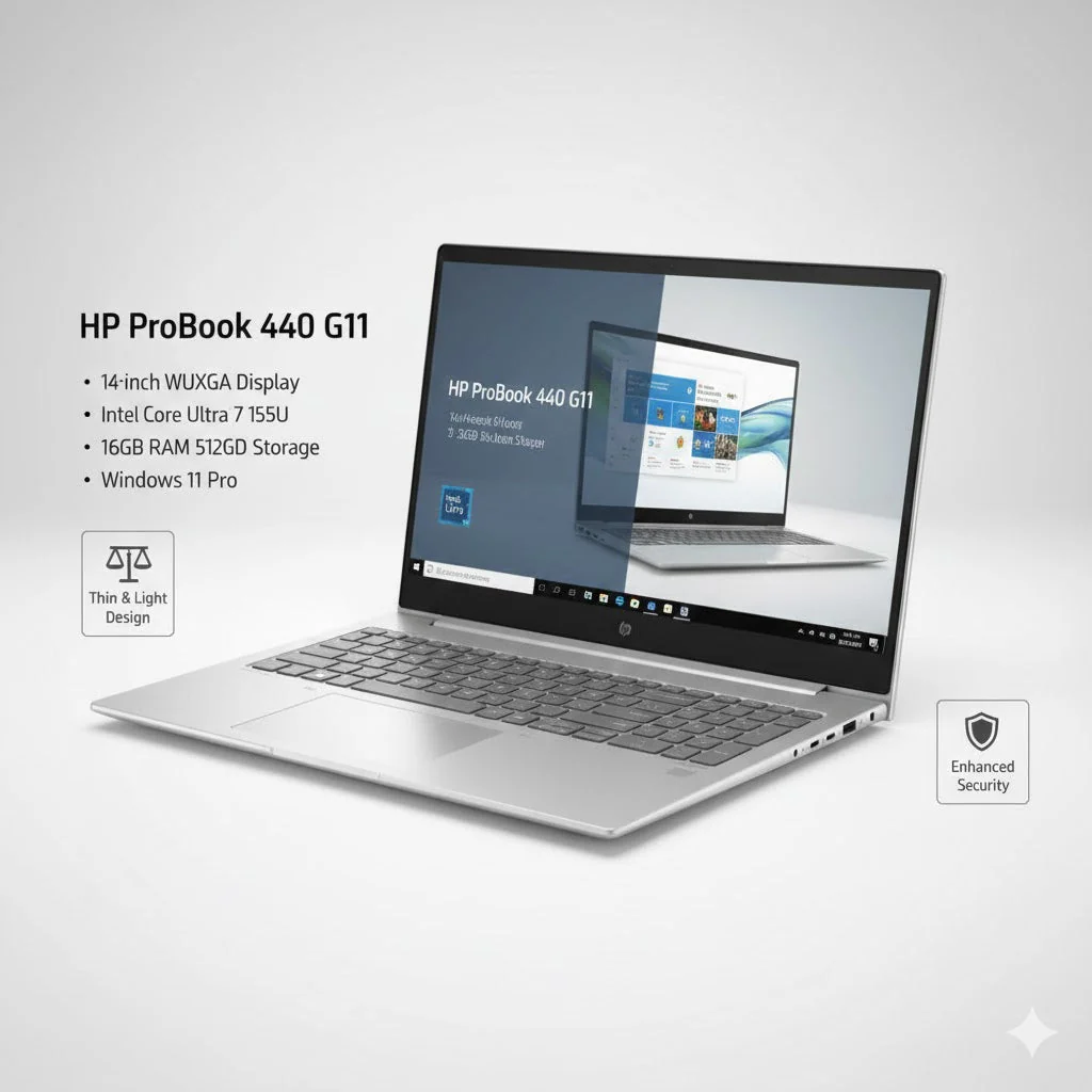 HP ProBook 440 G11 14 Inch WUXGA Laptop Core Ultra 7 155U 16GB 512GB Win 11 Pro - Image 8