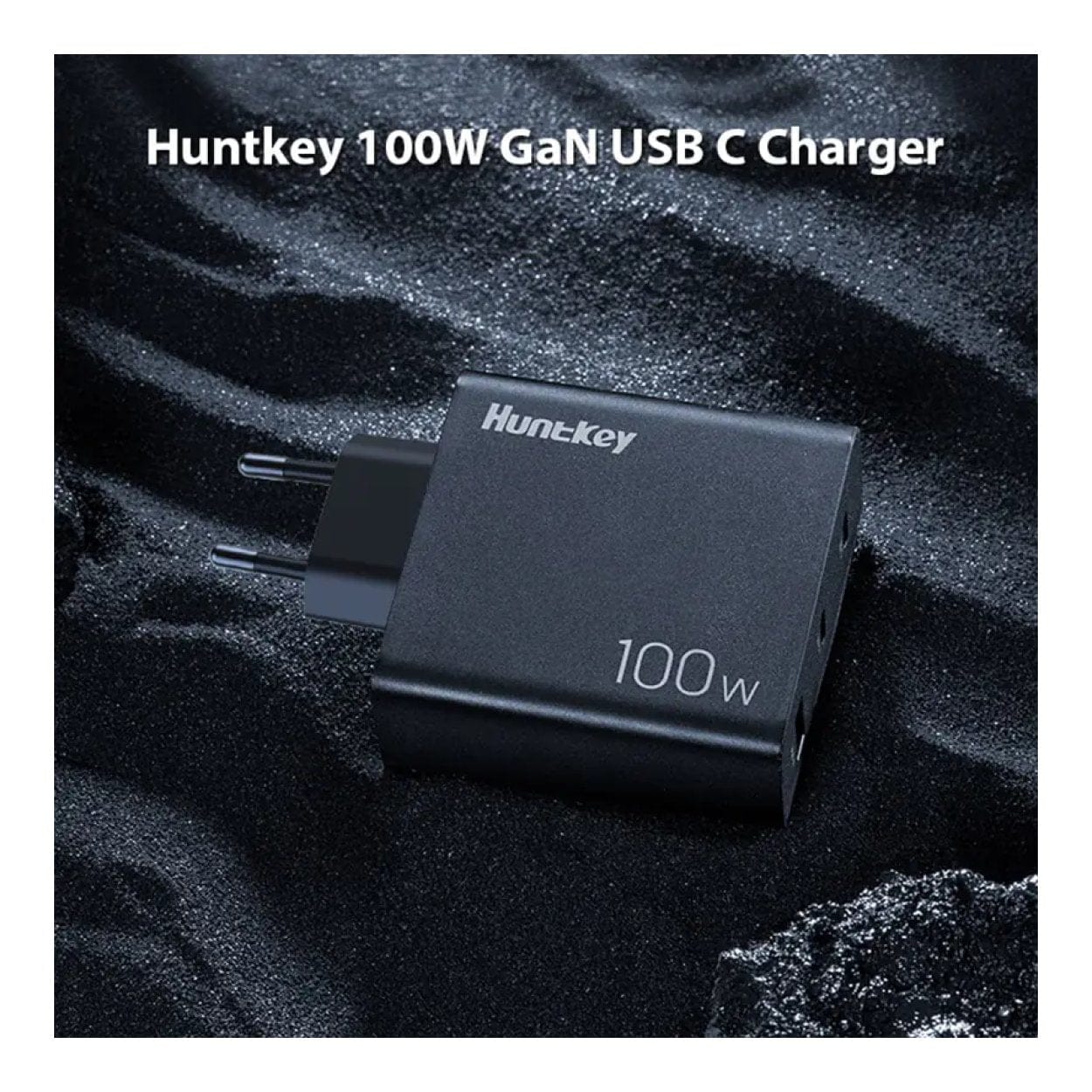 Huntkey 100W GNAN Tri-Port GaN Fast Charger, 2x USB-C + USB-A, PPS, PD3.0 - Image 7