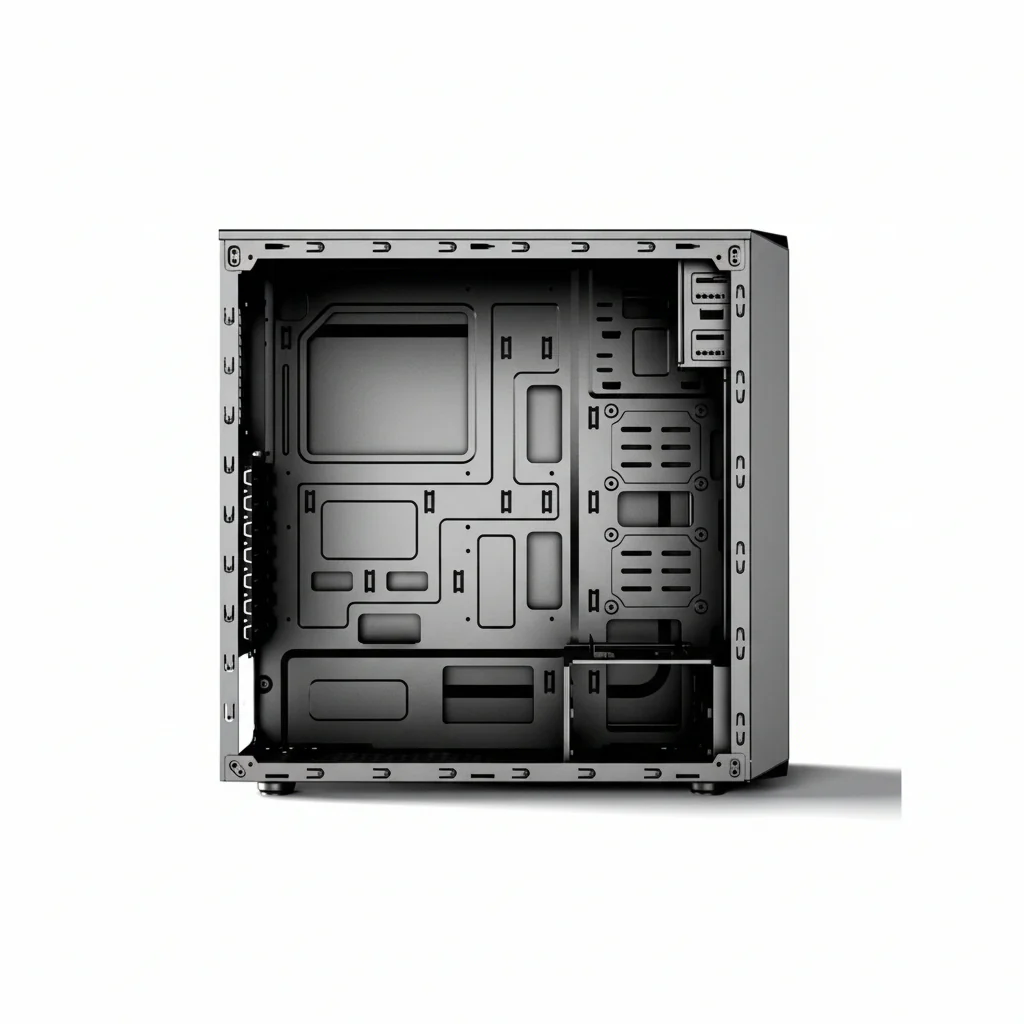 Huntkey BU560 Black Gaming PC Case, ATX/Micro-ATX/Mini-ITX, 350mm GPU Support, 0.6mm SPCC - Image 4