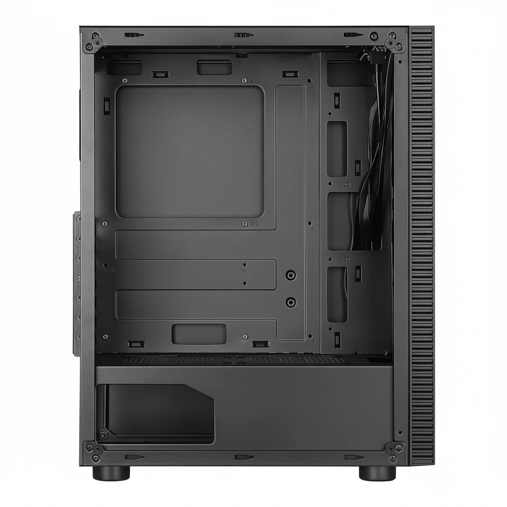 Huntkey GS450C Mid-Tower ATX PC Case, Tempered Glass Side Panel, Black - Image 3