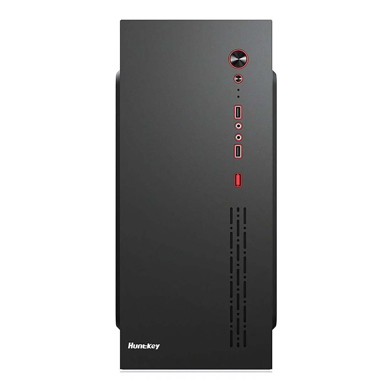 Huntkey HK360 ATX Mid-Tower Gaming PC Case, Black Steel, 330mm GPU Support - Image 2