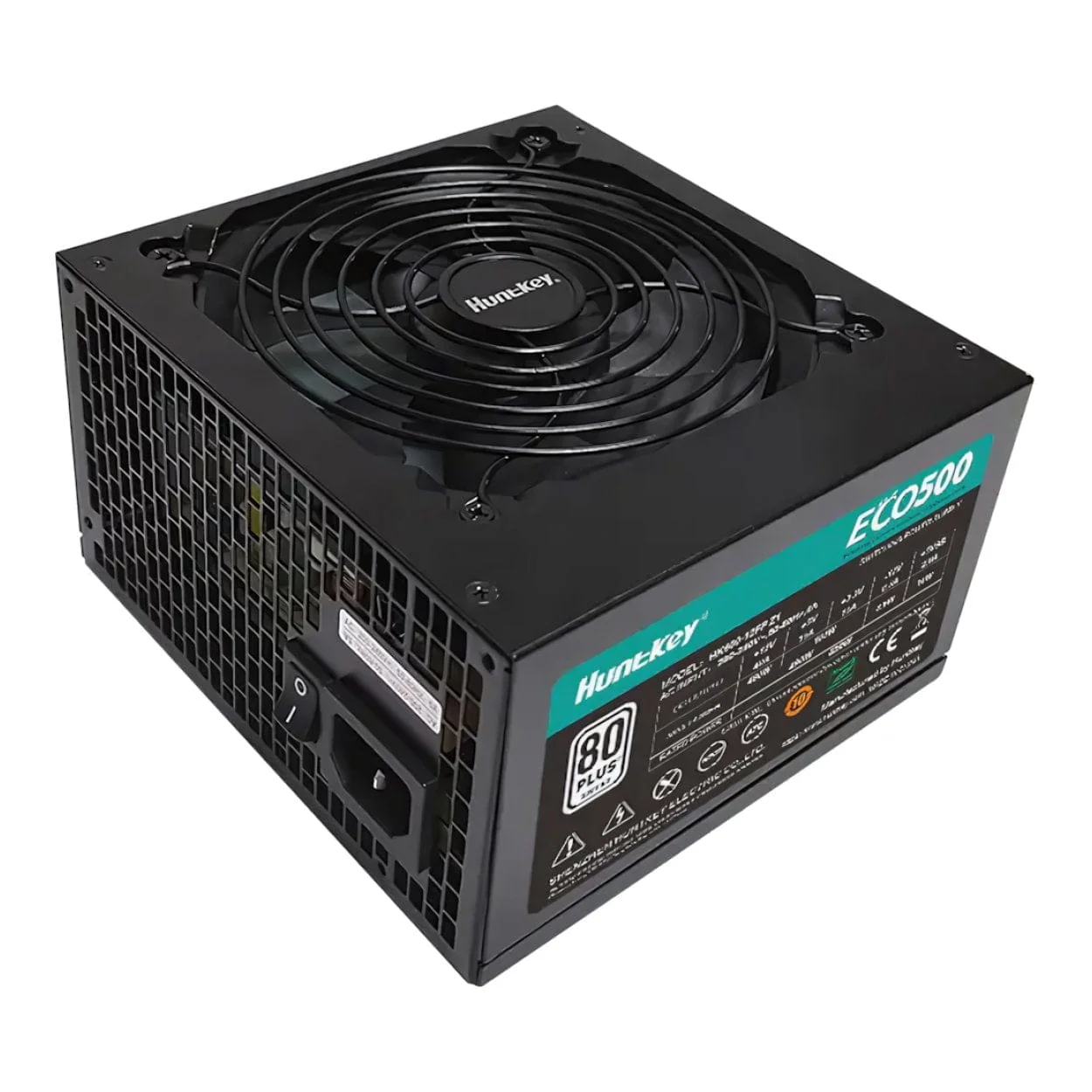 Huntkey ECO500 500W 80 Plus White Power Supply, Active PFC, 120mm Fan - Image 2