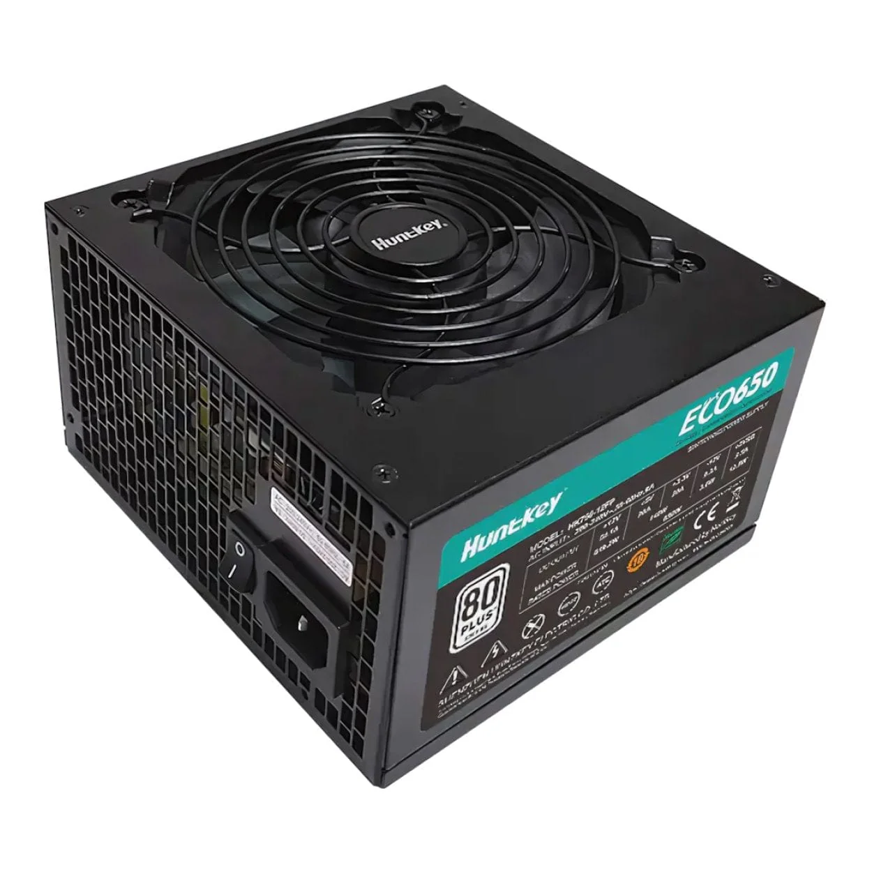Huntkey ECO650 650W 80 Plus White Power Supply, Active PFC, 120mm Hydraulic Bearing Fan - Image 2