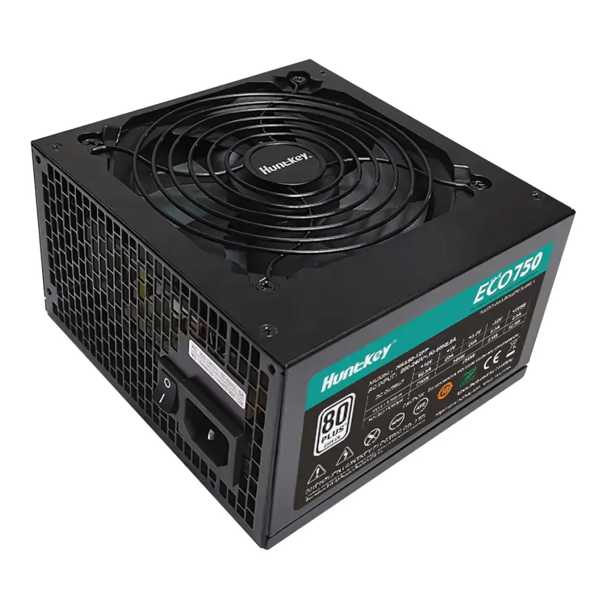Huntkey ECO750 750W 80 Plus White Power Supply, Active PFC, Dual Ball Bearing Fan - Image 2