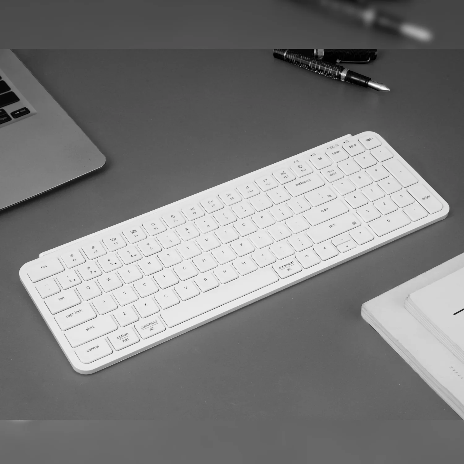 Keychron B2 Pro Ultra-Slim 96% Wireless Keyboard - Ivory White - Image 3