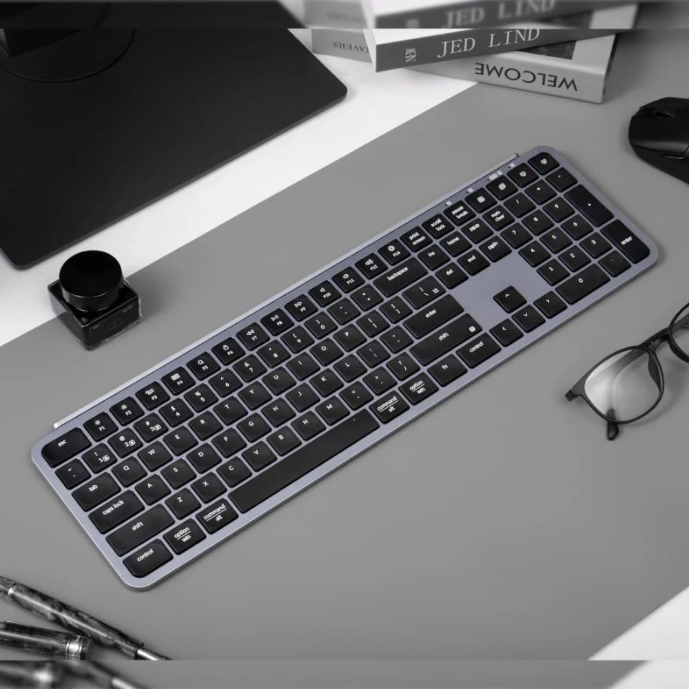 Keychron B6 Pro Ultra-Slim 100% Wireless Keyboard – Space Grey - Image 2
