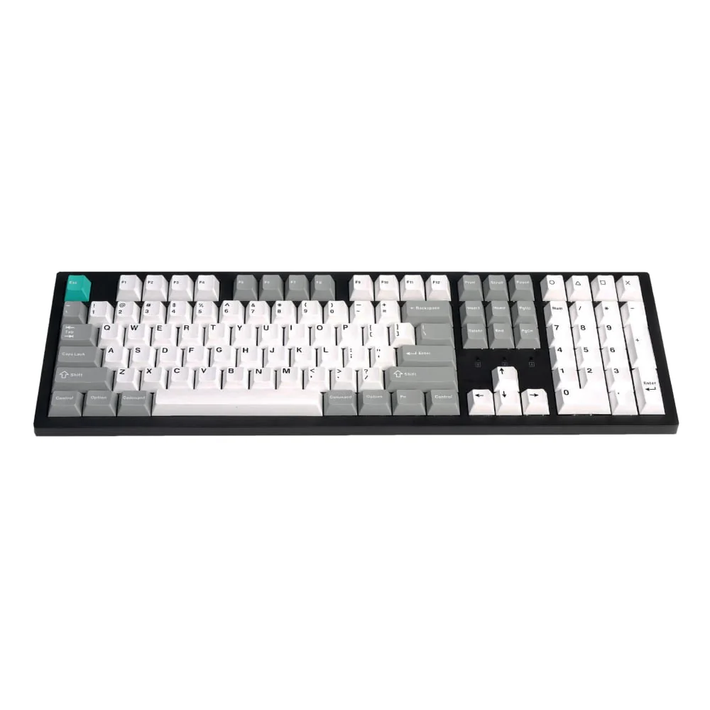 Keychron Cherry Profile Double Shot PBT Full Keycap Set - Grey/White/Mint - Image 4