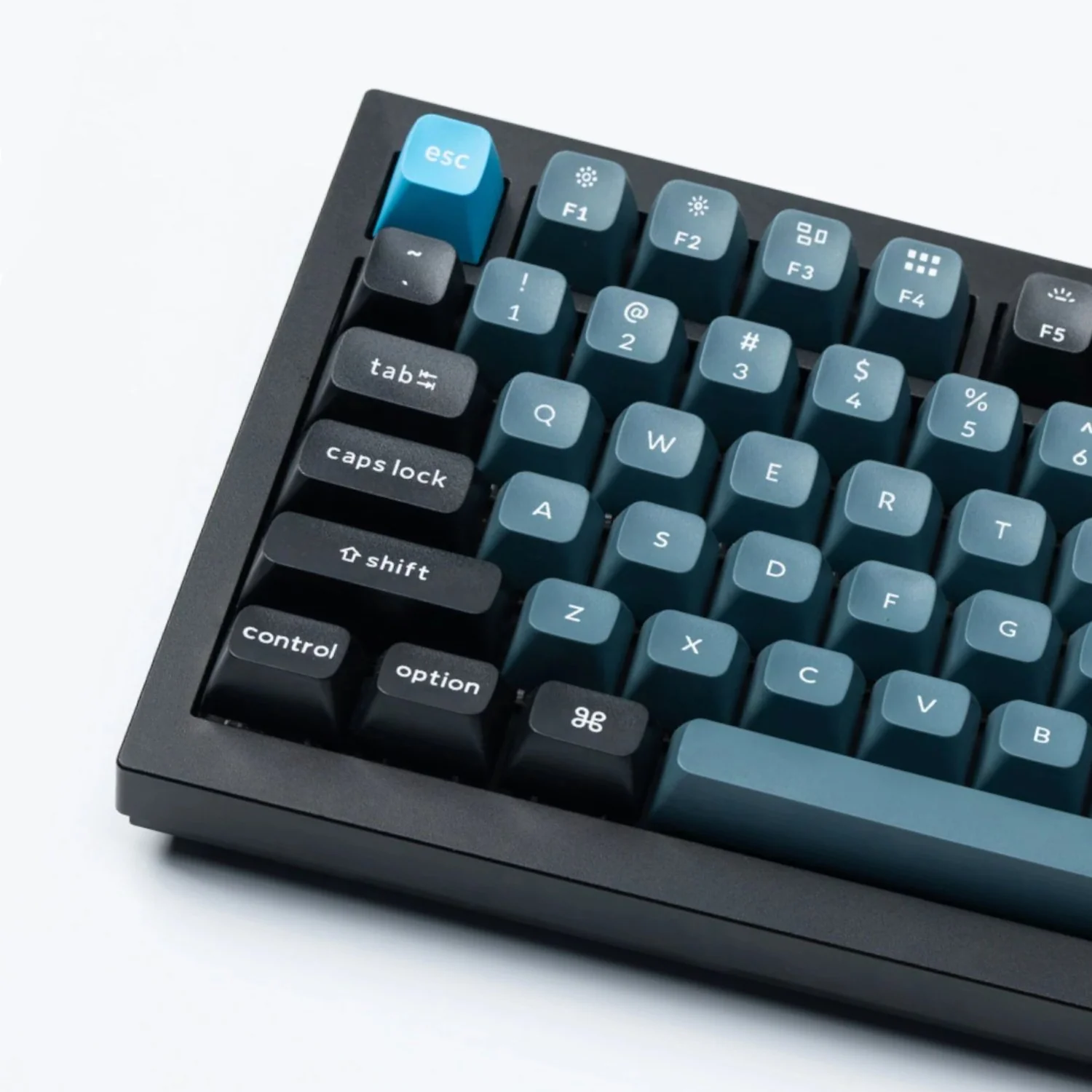 Keychron Double Shot KSA PBT Keycap Set - Dark Grey/Grey/Blue - Image 2