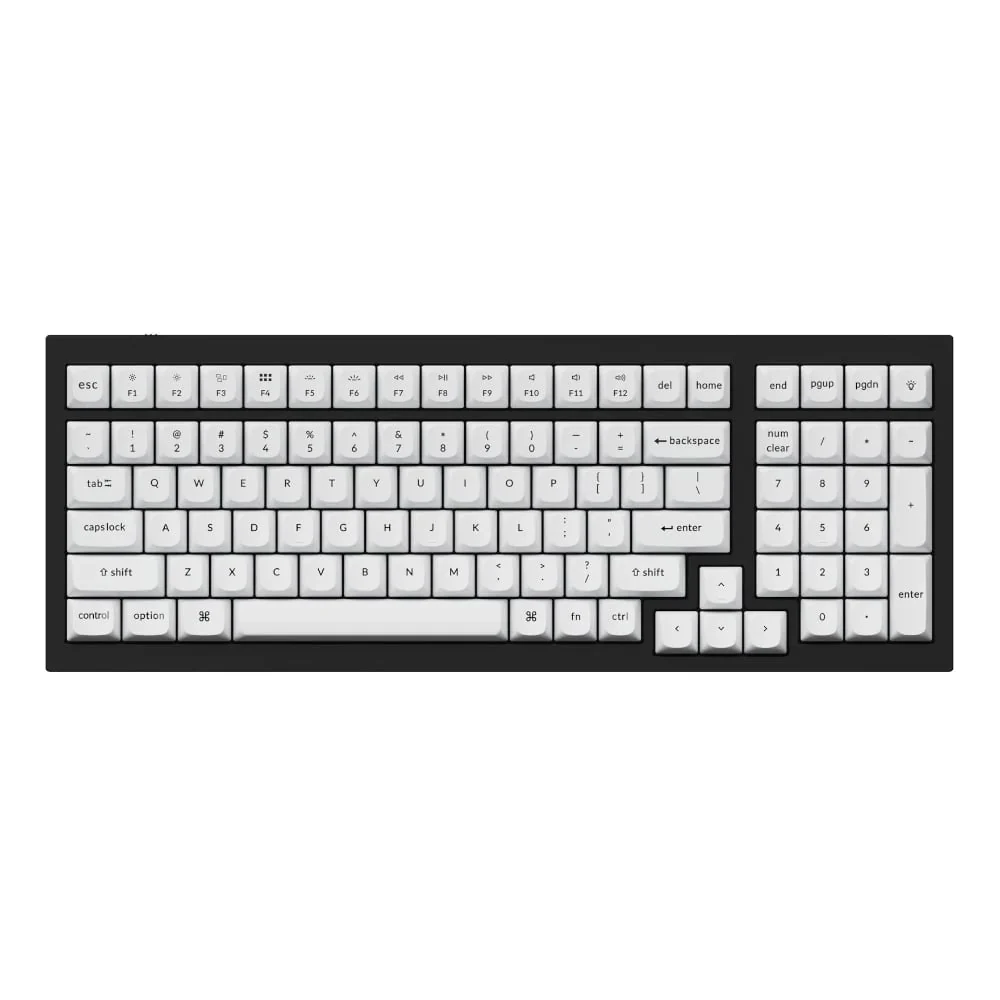 Keychron Double Shot PBT OSA Full Keycap Set - Black/White - Image 2