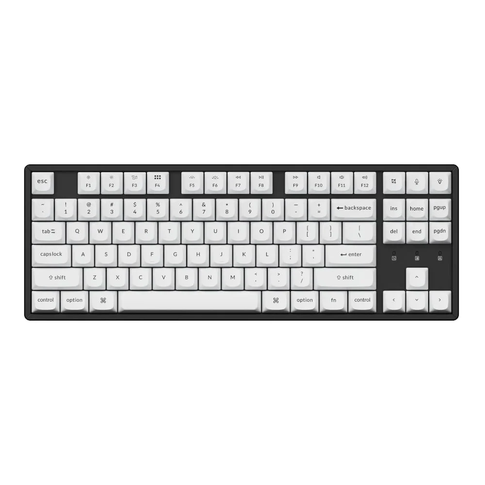 Keychron Double Shot PBT OSA Full Keycap Set - Black/White - Image 3