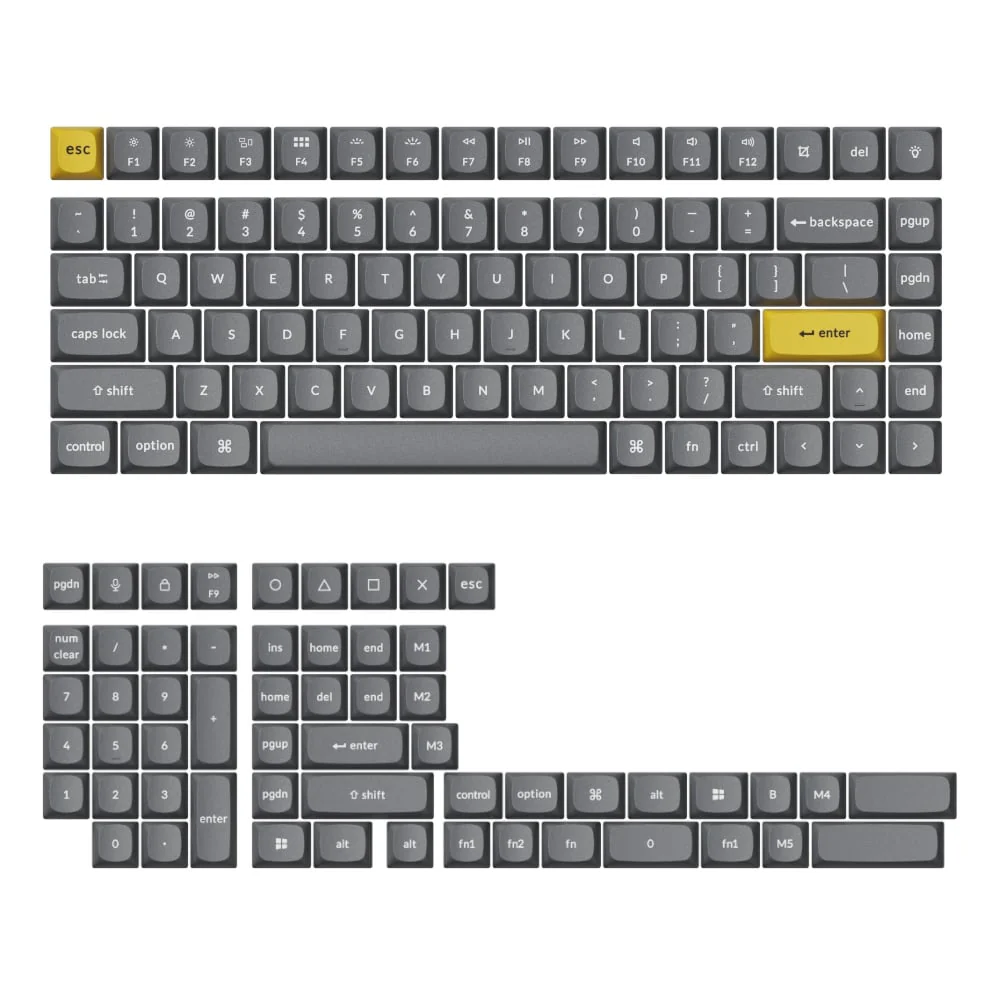 Keychron Double Shot PBT OSA Full Keycap Set – Dark Grey - Image 4