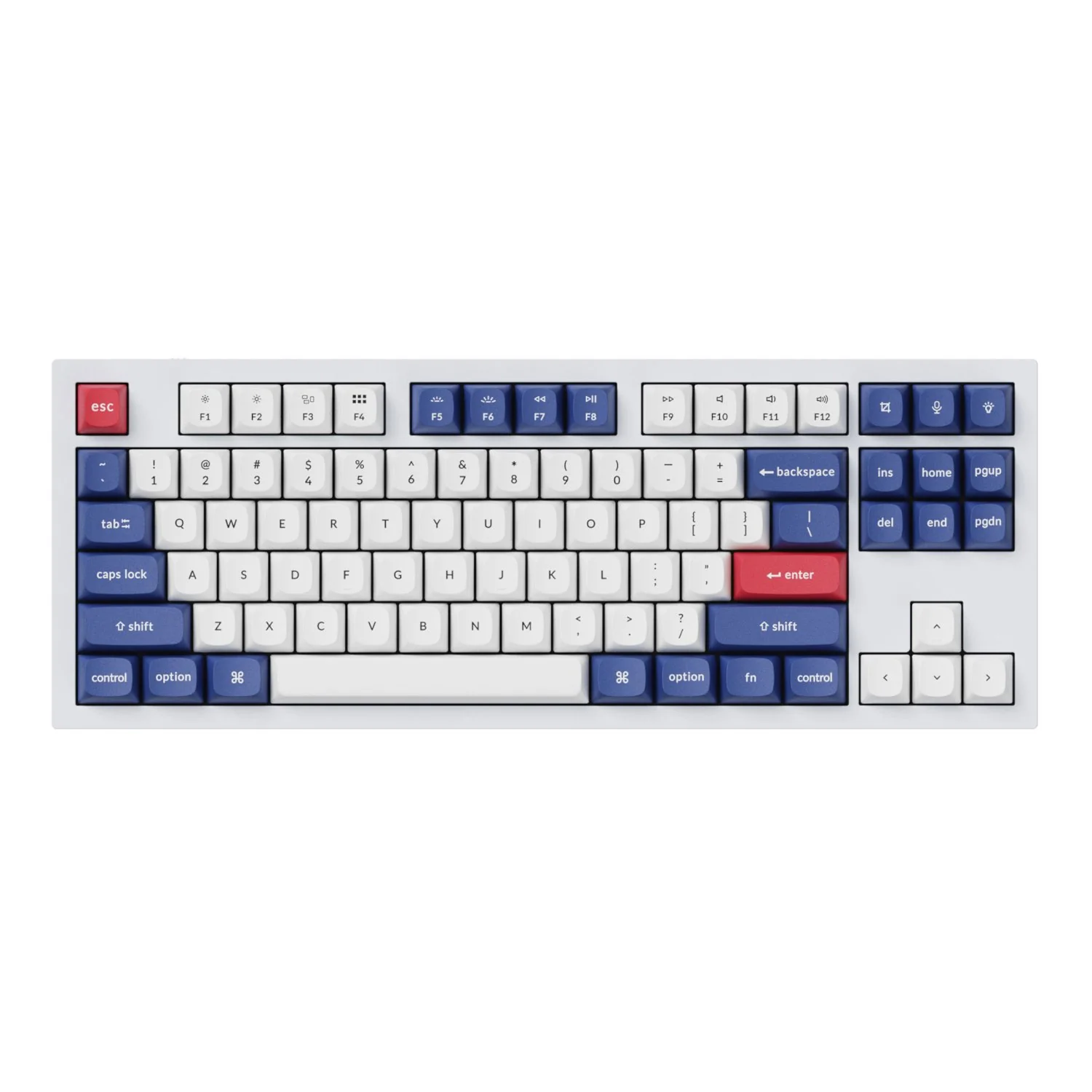 Keychron Double-Shot PBT OSA Keycap Set - Blue and White - Image 2
