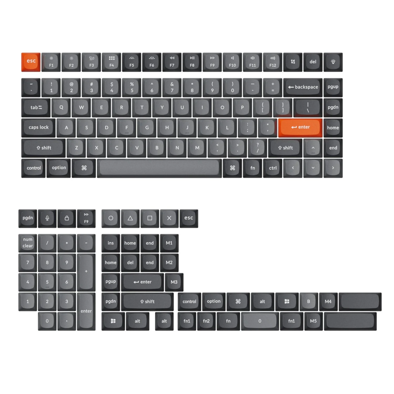 Keychron Double-Shot PBT OSA Keycap Set - Grey - Image 5