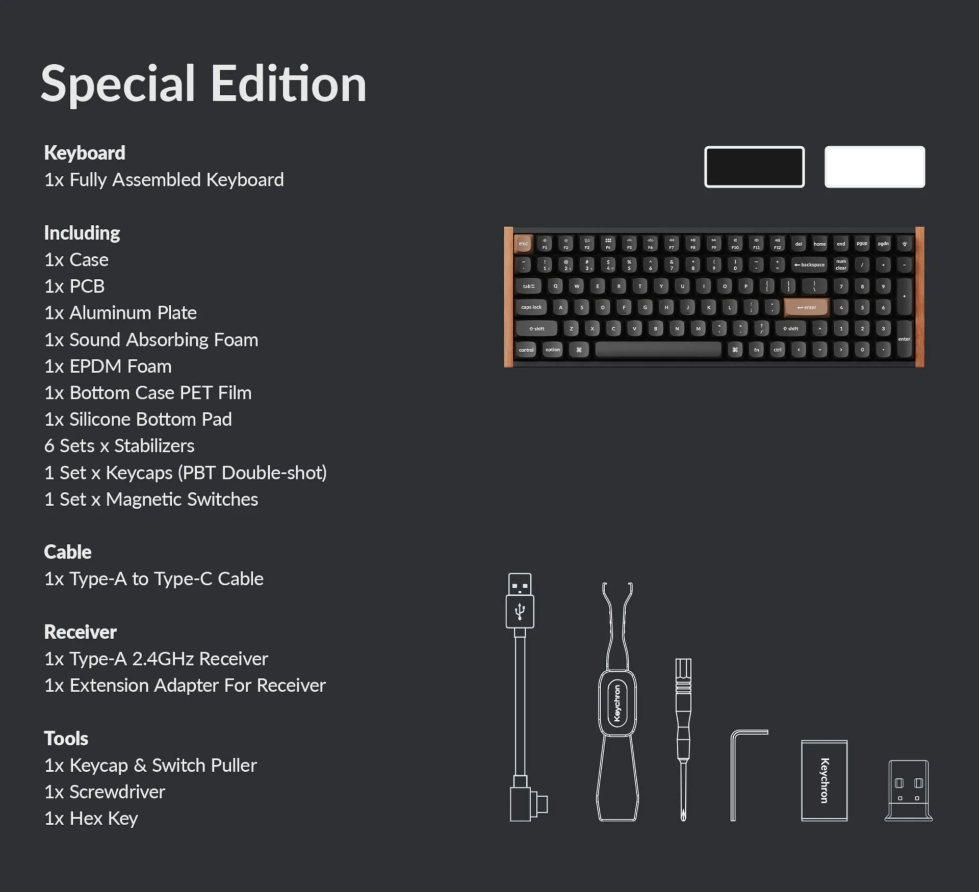 Keychron K4 HE 96% Magnetic Switch Hot-Swap RGB Wireless Keyboard – White (Wood + Aluminium) - Image 5