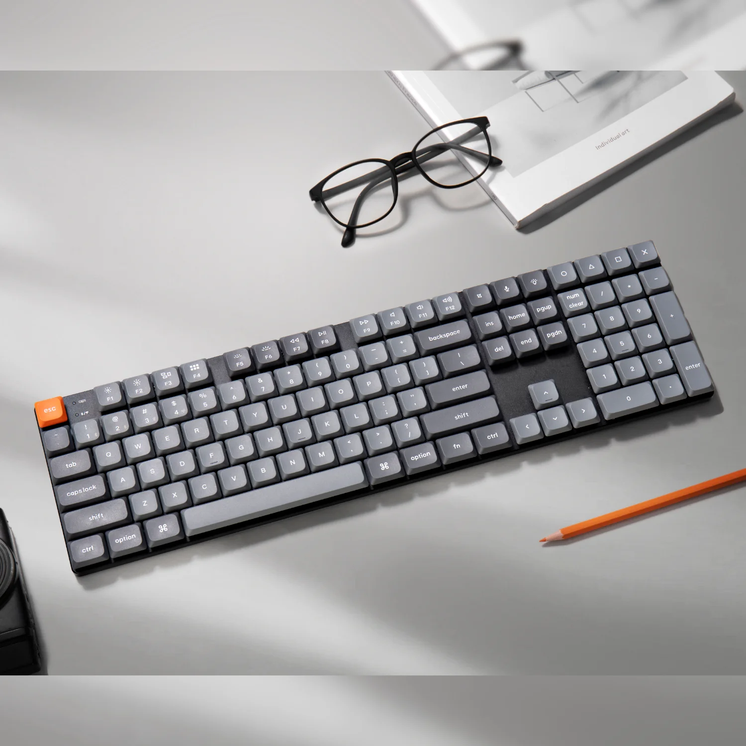 Keychron K5 Max QMK/VIA Full-sized Wireless Custom Mechanical Keyboard | BROWN Switches - Image 2