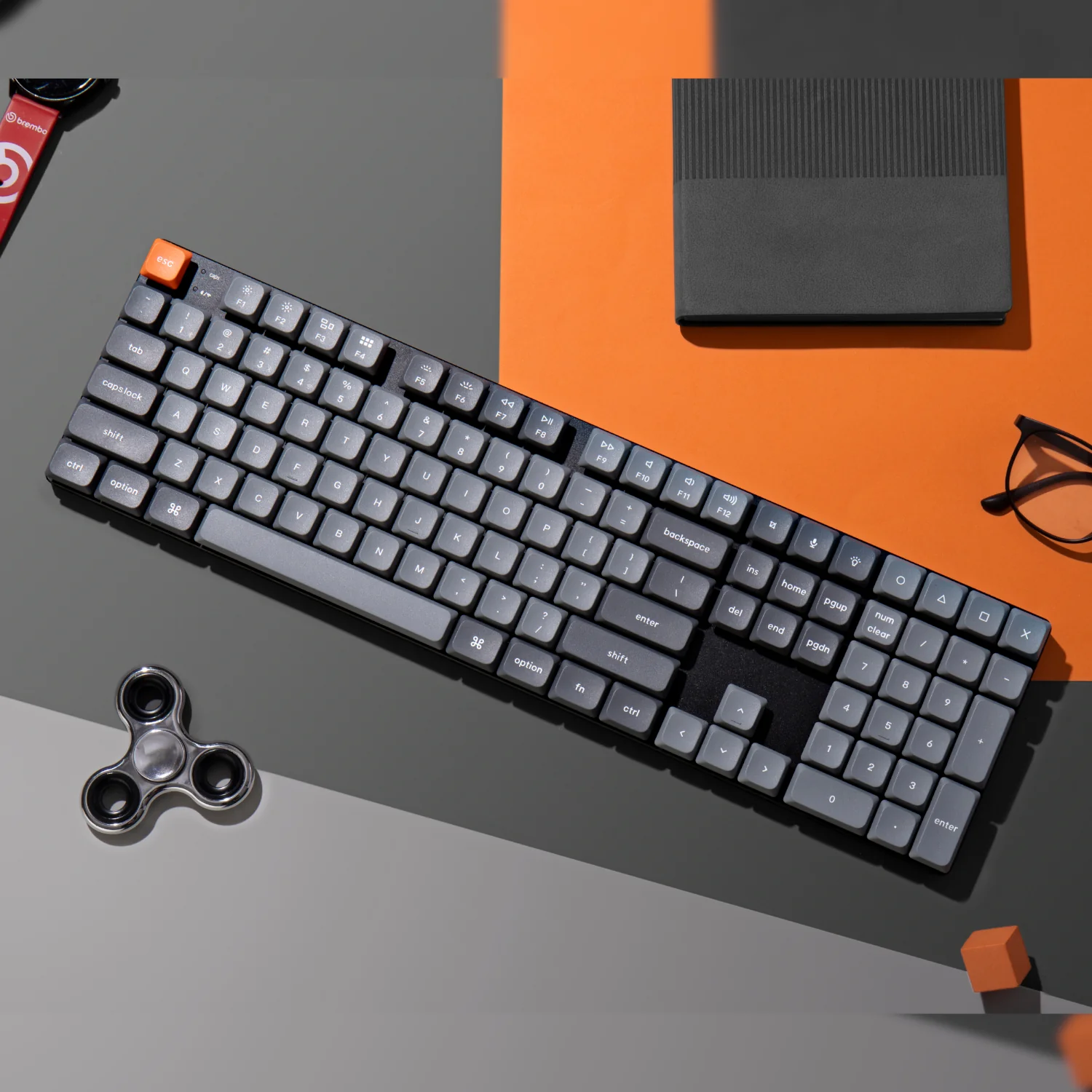 Keychron K5 Max QMK/VIA Full-sized Wireless Custom Mechanical Keyboard | BROWN Switches - Image 4