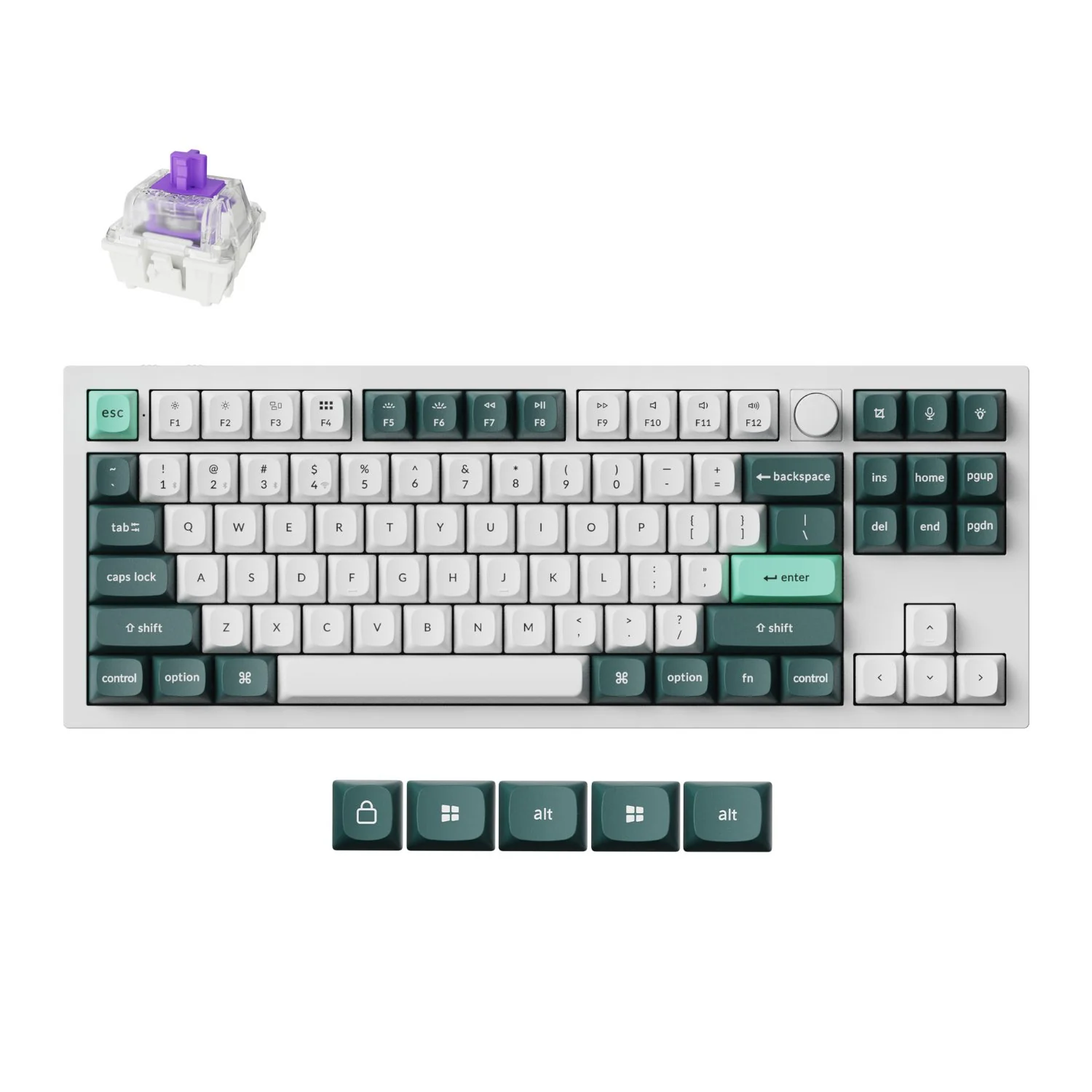 Keychron Q3 HE QMK 80% Wireless Custom Mechanical Keyboard (Nebula Switch) - Shell White - Image 5