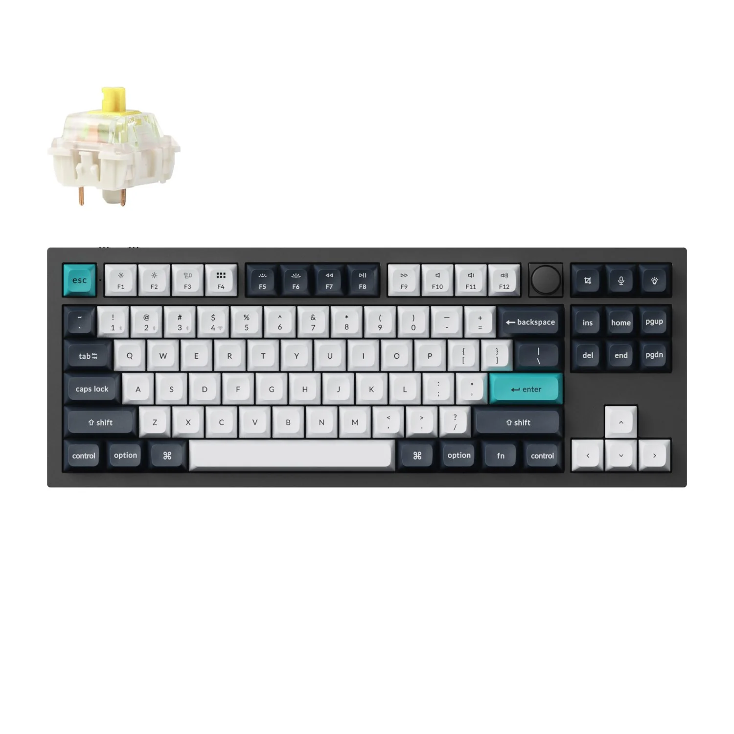 Keychron Q3 Max QMK/VIA 80% Wireless Custom Mechanical Keyboard (Banana Switch) - Carbon Black - Image 5