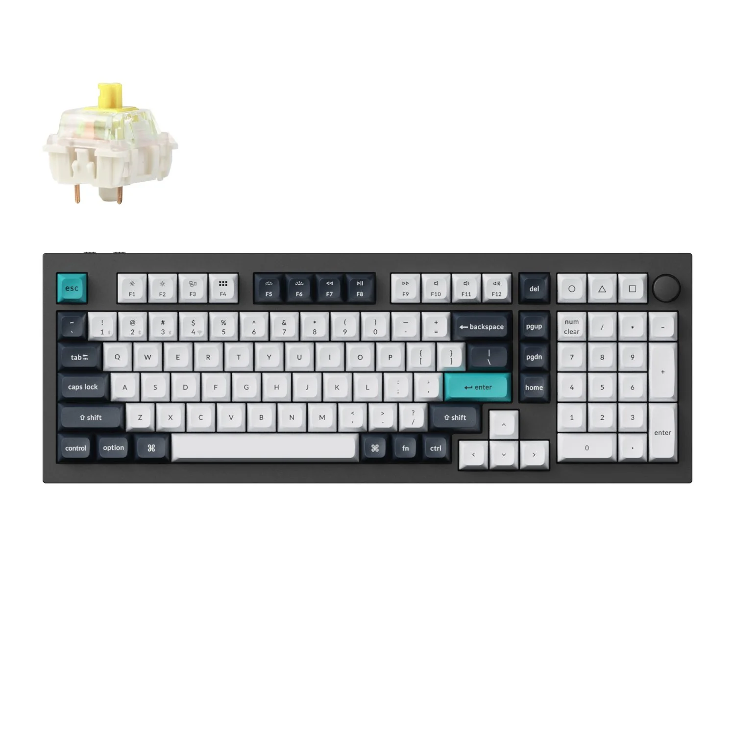 Keychron Q5 Max QMK/VIA Full-size Wireless Custom Mechanical Keyboard (Banana Switches) - Carbon Black - Image 5